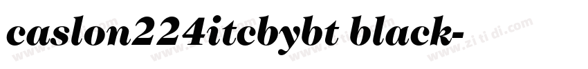 caslon224itcbybt black字体转换